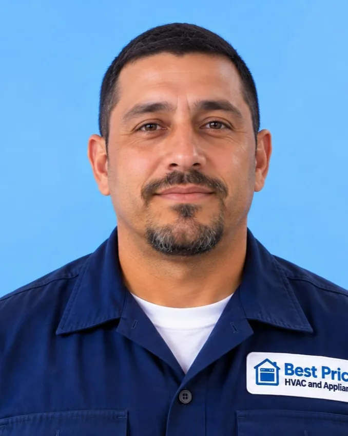 Miguel Alvarez, technician at Best Price HVAC and Appliance